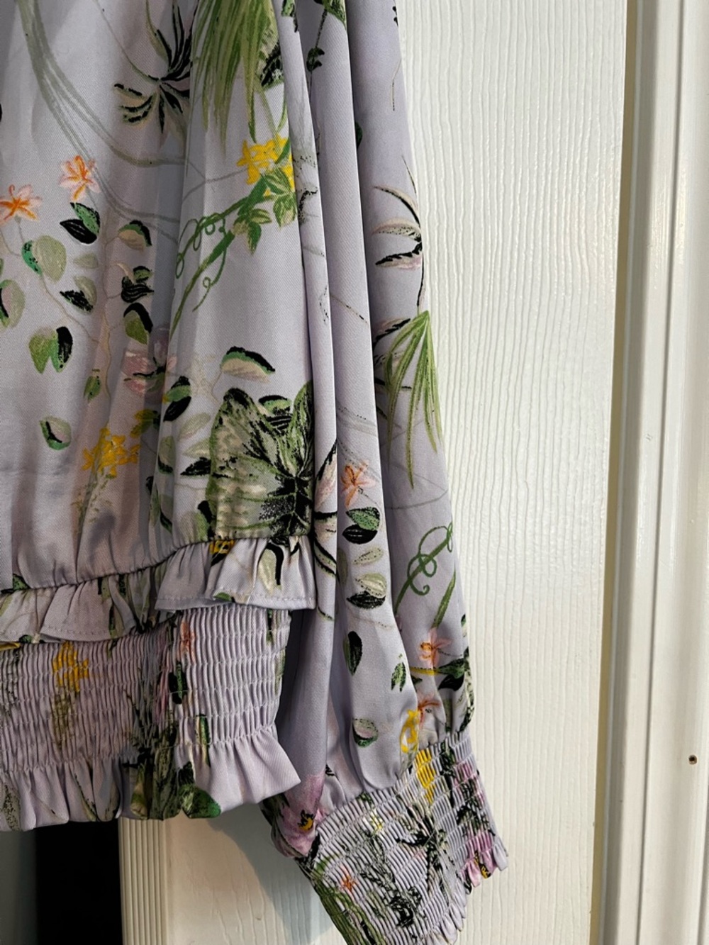 INC International Concepts Lavender Botanical Print Blouse - Picture 7 of 7